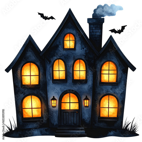 Watercolor Gothic Halloween Clipart Set | Witches, Pumpkins, Ghosts, Black Roses, Skulls