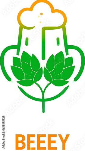 Brewing logo, abstract design