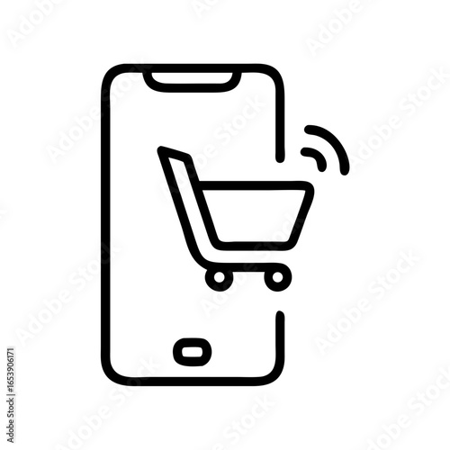 Shopping cart on mobile phone with wireless connection for online retail and e commerce transactions made easy