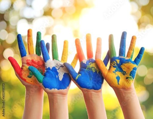 Painted Hands, Global Unity, Outdoors