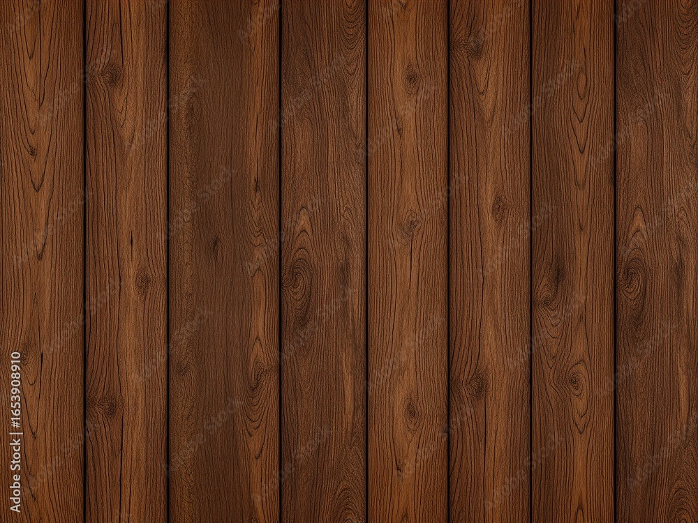 Fototapeta premium Dark Warm Wood Paneling - Smooth Surface