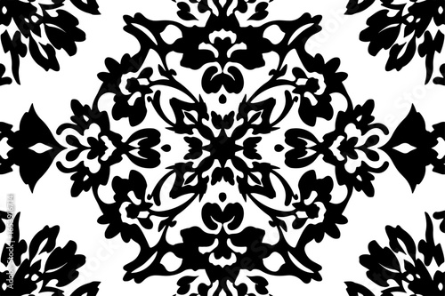 Baroque brilliance black logo featuring an ornate vintage European border, crafted with intricate details and elegant flourishes