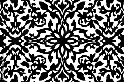 Baroque brilliance black logo featuring an ornate vintage European border, crafted with intricate details and elegant flourishes
