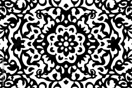 Baroque brilliance black logo featuring an ornate vintage European border, crafted with intricate details and elegant flourishes