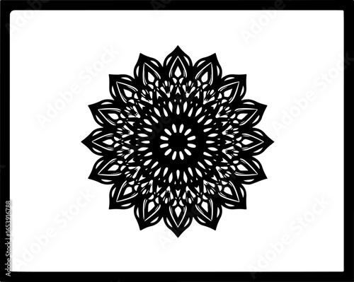 Baroque brilliance black logo featuring an ornate vintage European border, crafted with intricate details and elegant flourishes