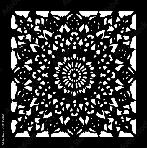Baroque brilliance black logo featuring an ornate vintage European border, crafted with intricate details and elegant flourishes