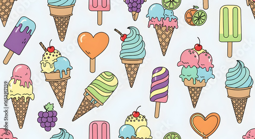 Ice cream treats pattern
