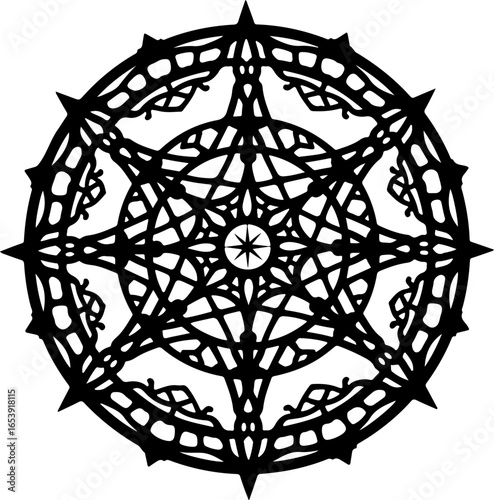 Baroque brilliance black logo featuring an ornate vintage European border, crafted with intricate details and elegant flourishes