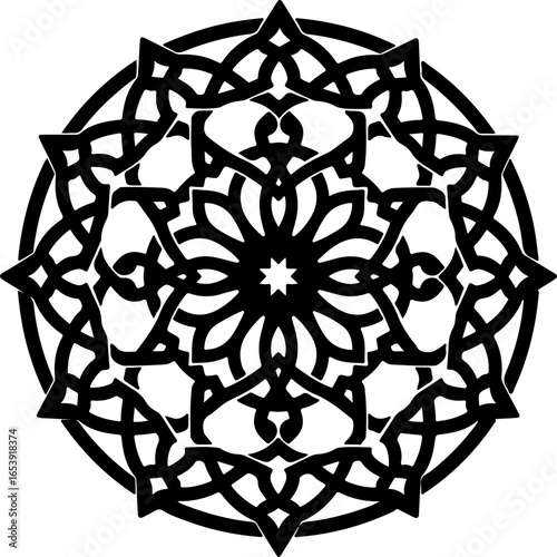 Baroque brilliance black logo featuring an ornate vintage European border, crafted with intricate details and elegant flourishes