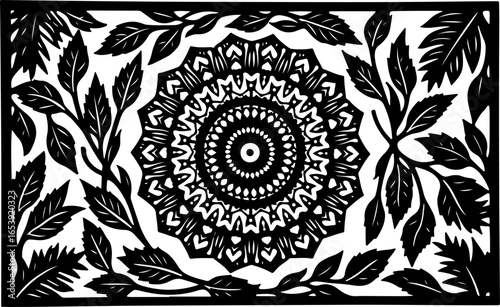 Baroque brilliance black logo featuring an ornate vintage European border, crafted with intricate details and elegant flourishes