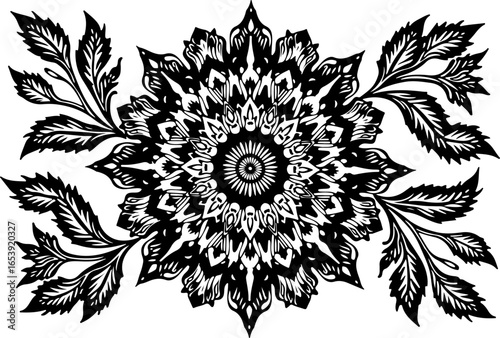 Baroque brilliance black logo featuring an ornate vintage European border, crafted with intricate details and elegant flourishes