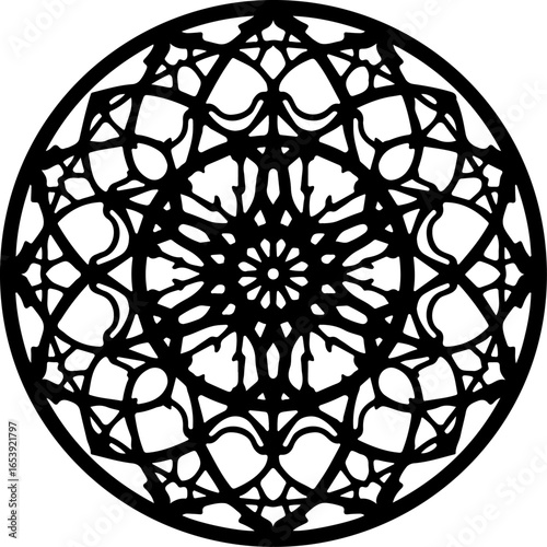 Baroque brilliance black logo featuring an ornate vintage European border, crafted with intricate details and elegant flourishes