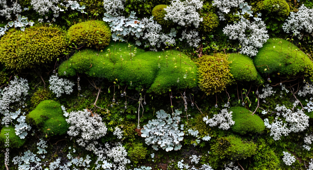 Moss and lichen wall texture