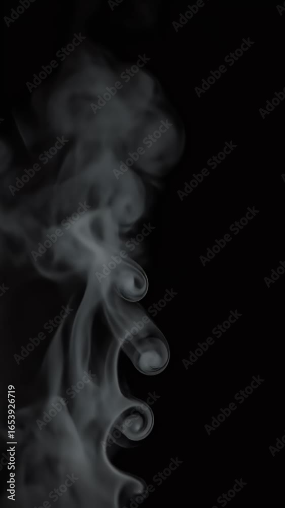 custom made wallpaper toronto digitalAbstract Realistic Smoke Wisps Curling and Swirling on Black Background