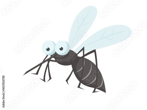 Mosquito Vector Cartoon Character, mosquito illustration