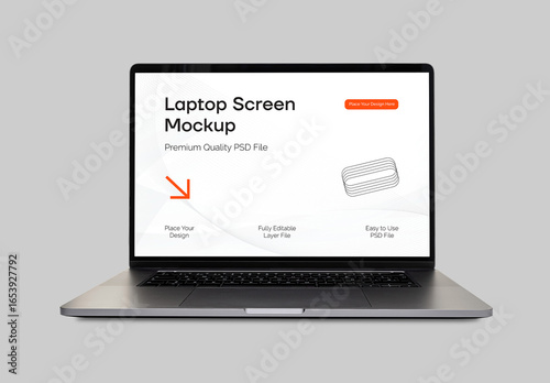 Laptop Display Screen Mockup PSD