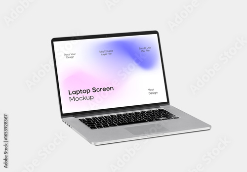 Laptop Screen Mockup for Website and App UIUX Display