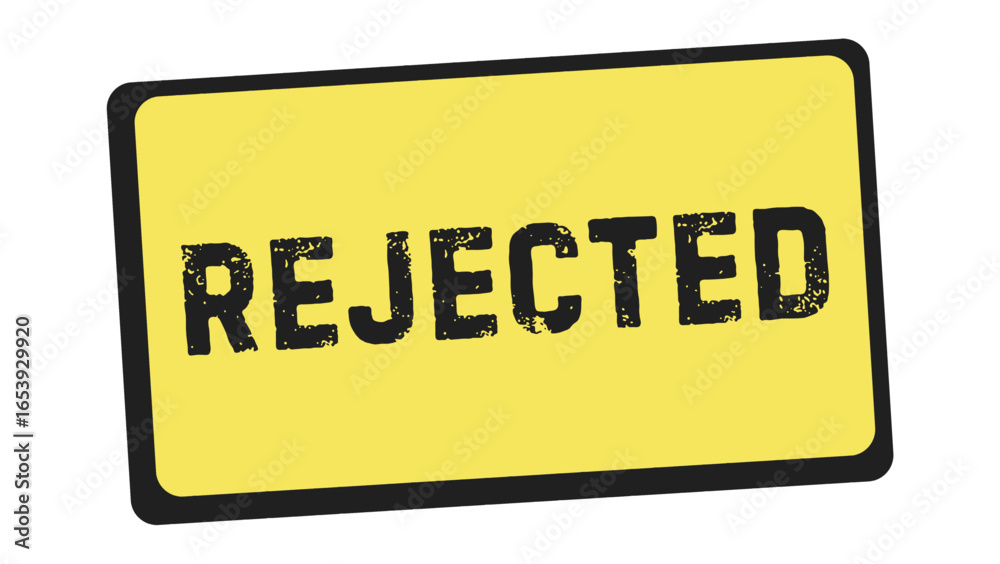 Vector Text Illustration For Rejected. Vector Text Illustration For Rejected.