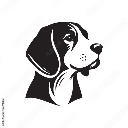 Beagle Dog Vector Silhouette – Classic Hound Outline Artwork for Pet Lovers, Hunting Dog Graphics, Canine Decor, Logos, Prints, Illustrations, and Creative Animal Design Projects
