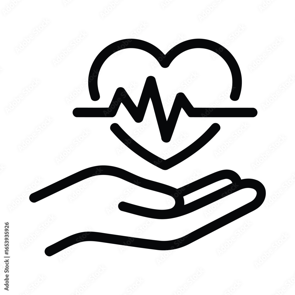 Health care vector illustration, Minimalist line art icon Health care vector illustration, Minimalist line art icon