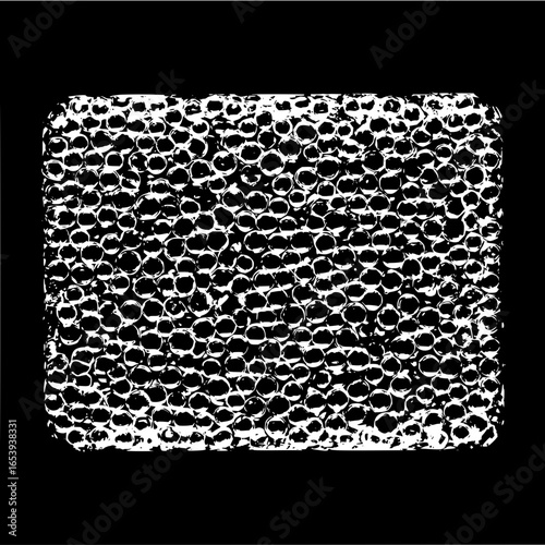 Black and white styrofoam texture background design with round shapes for graphic design and art projects