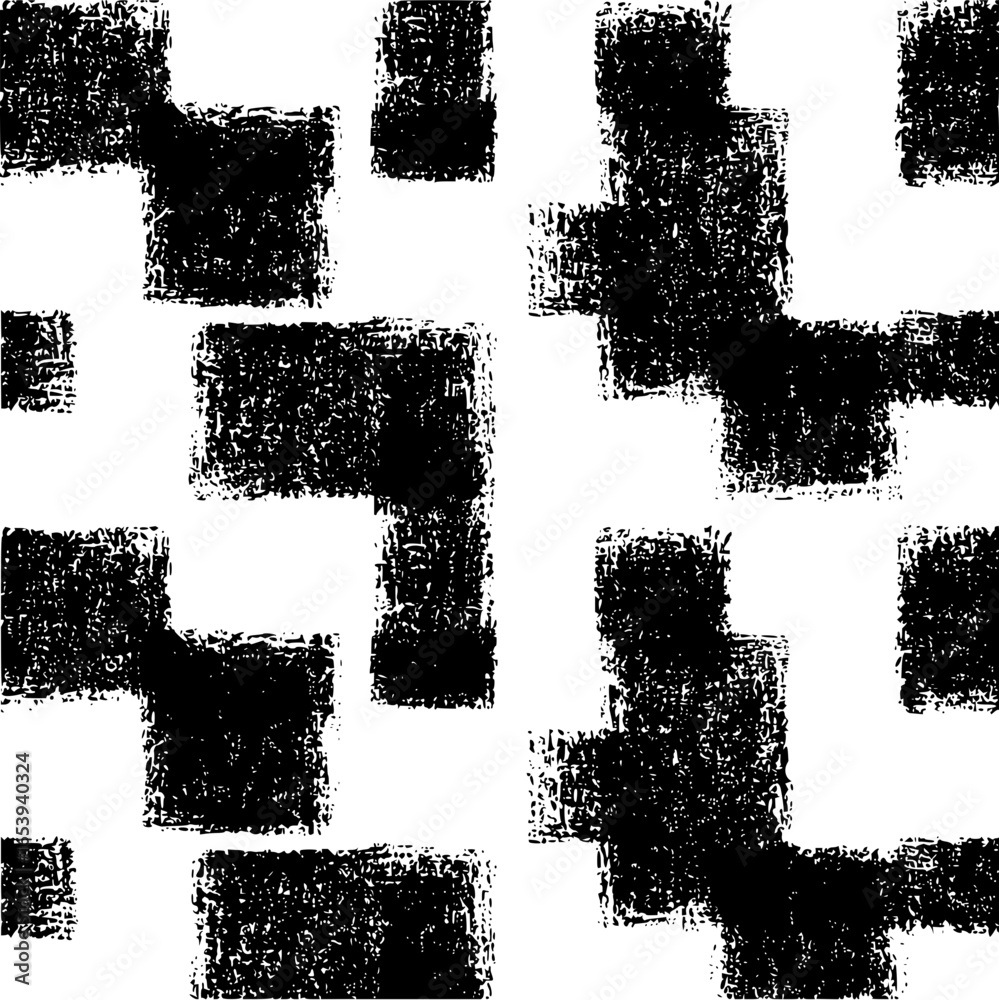 Abstract monochrome square pattern design vector illustration for textile and background use cases Abstract monochrome square pattern design vector illustration for textile and background use cases