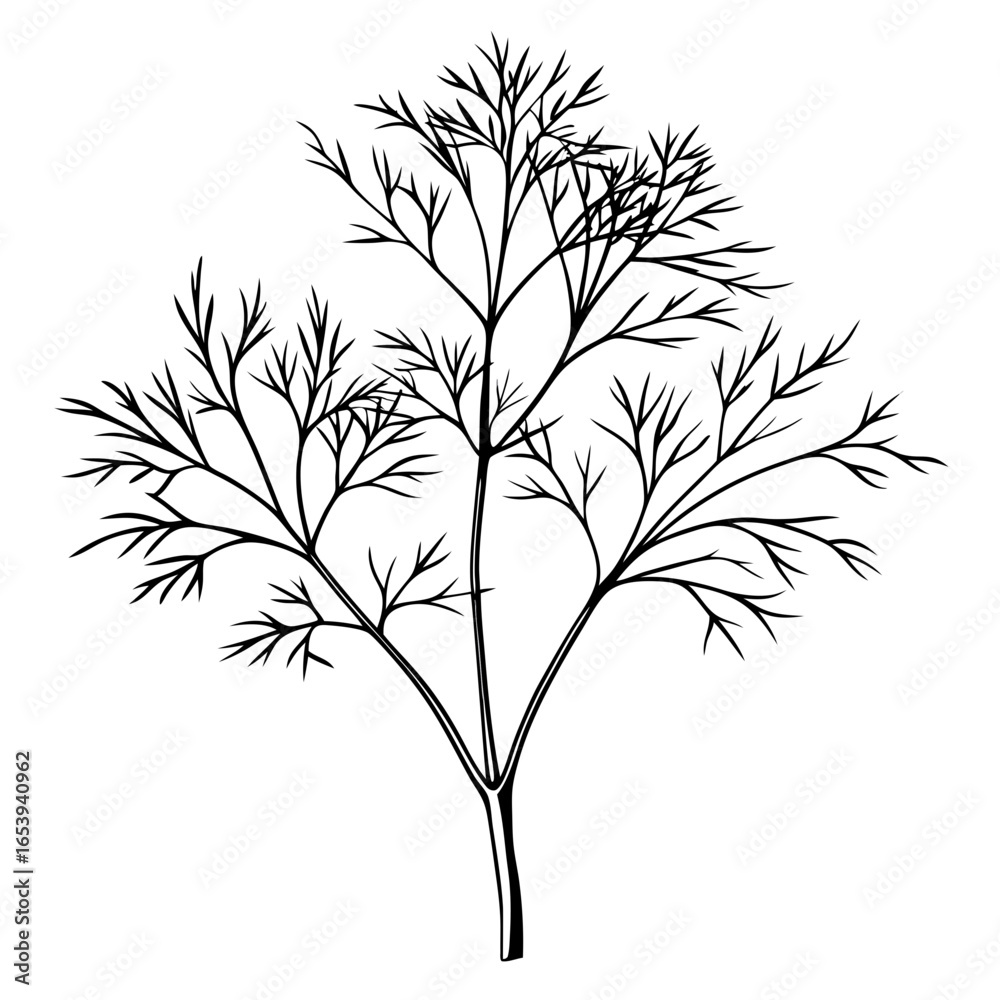 Naklejka premium Vegetables and greens dill icon transparent background