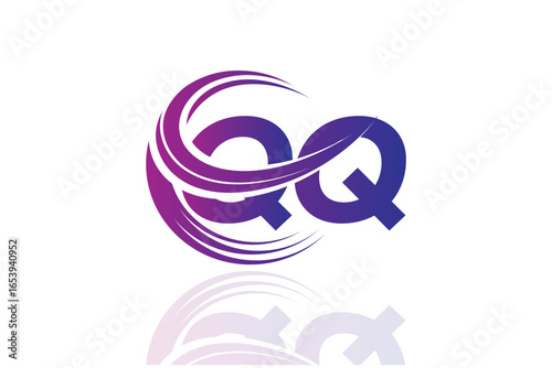 QQ Circular Swirl Logo – Modern Gradient Symbol for Business, Corporate & Creative Branding Identity Design