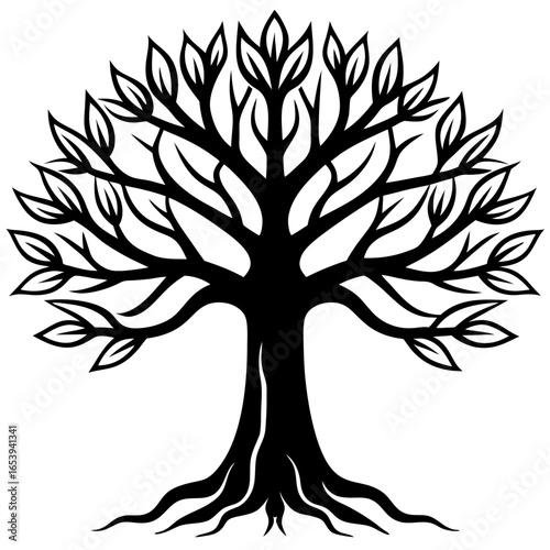 Tree of Life Silhouette Vector
