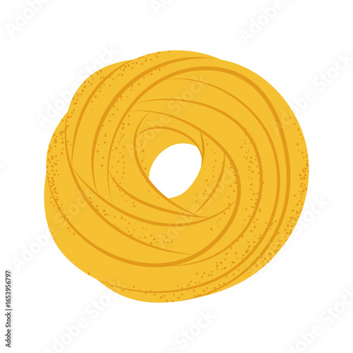 Fettuccine pasta, ideal for food blogs, restaurant menus, or Italian cuisine designs.
