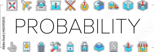 portability convenience product icons set vector