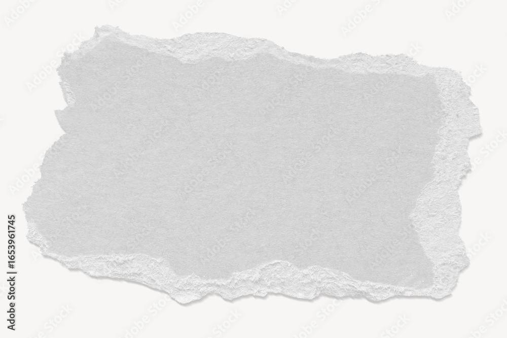 Fototapeta premium Gray ripped paper cut out collage element for DIY