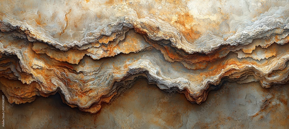 Obraz premium Closeup of rough tree bark displaying deep ridges in warm brown tones