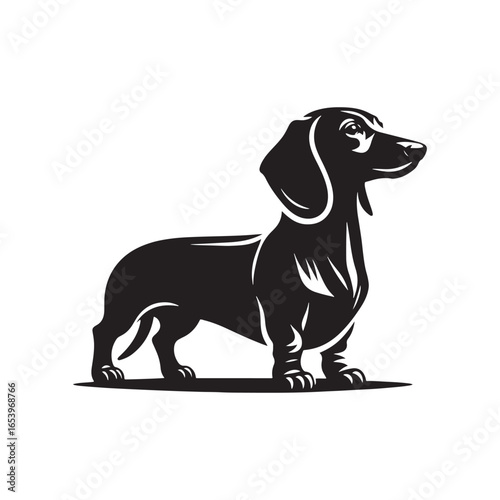 Dachshund Vector Silhouette – Iconic Long-Bodied Breed Outline, Perfect for Dog Lovers, Pet Art, Logos, Prints, Graphic Design, Illustrations, Home Decor, Stencils, and Creative Projects
