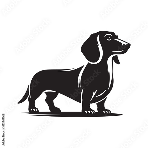 Dachshund Vector Silhouette – Iconic Long-Bodied Breed Outline, Perfect for Dog Lovers, Pet Art, Logos, Prints, Graphic Design, Illustrations, Home Decor, Stencils, and Creative Projects
