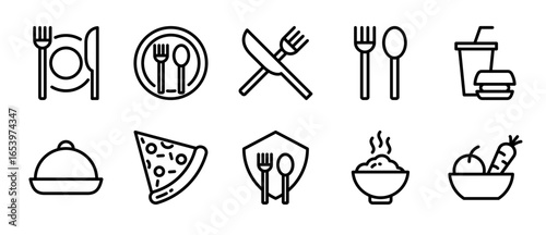 Food icon sheet multiple concept and collection