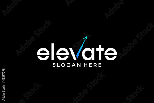 Elevate Logo Concept with Upward Arrow