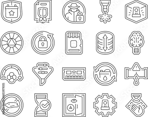 additional features product icons set vector