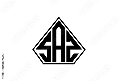 SAZ Custom Monogram Logo Design.