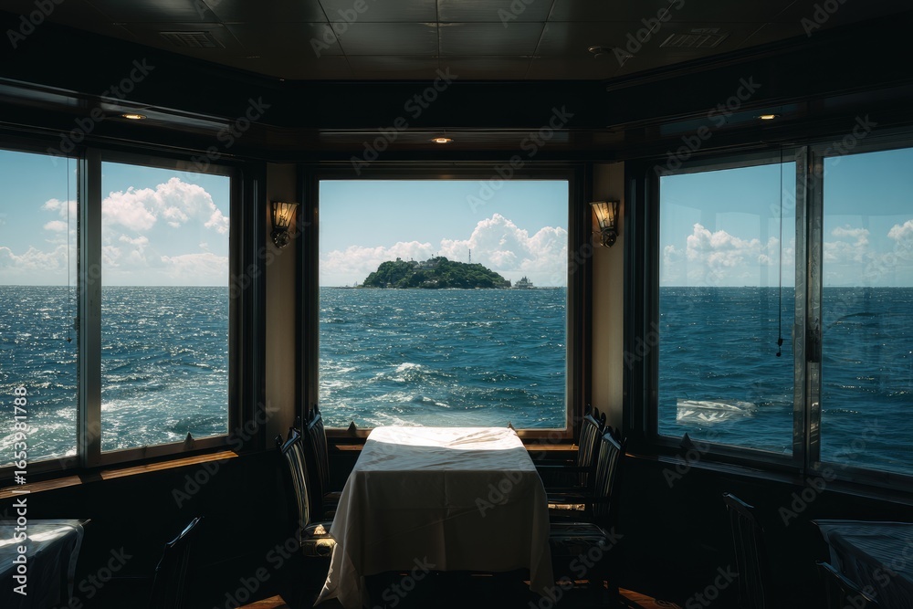 Fototapeta premium Ocean View Dining Room