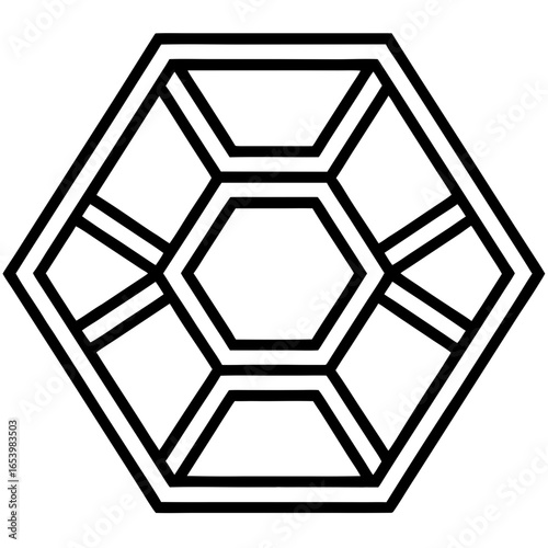 Geometric Hexagon Gem Icon