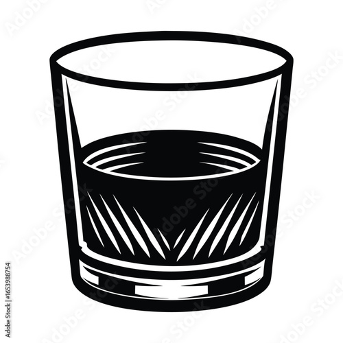 Vector illustration of a glass container for recycling beverages
