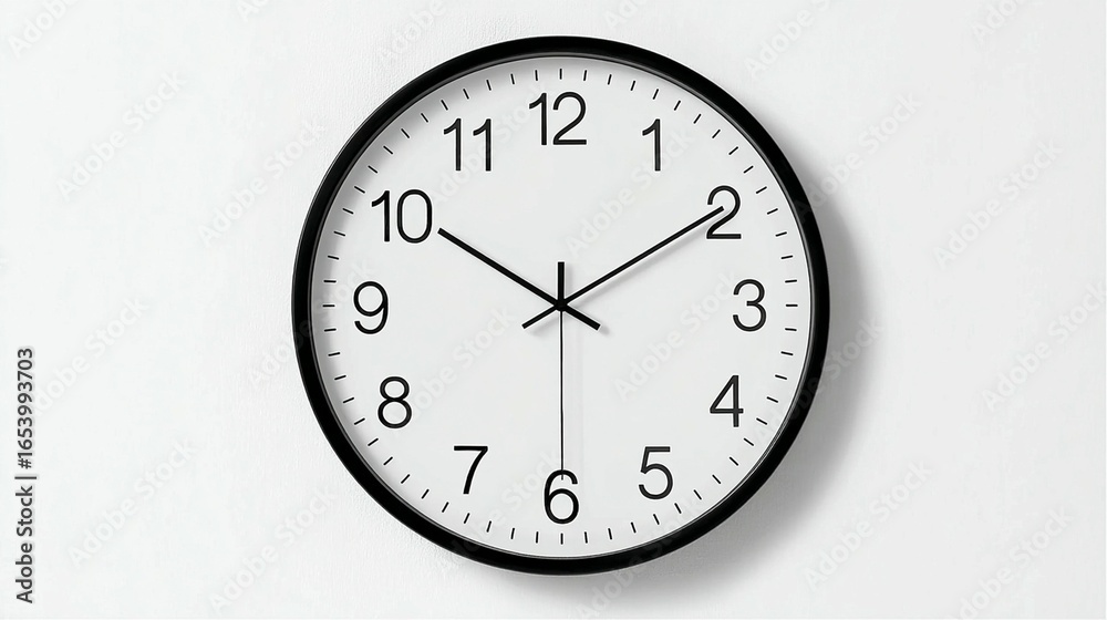 Simple white face wall clock Simple white face wall clock