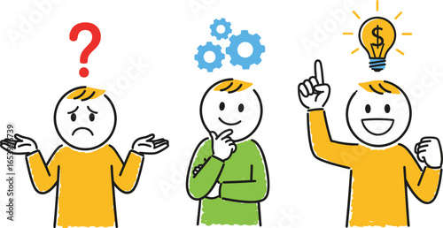 Problem solving idea solution thinking innovation process art