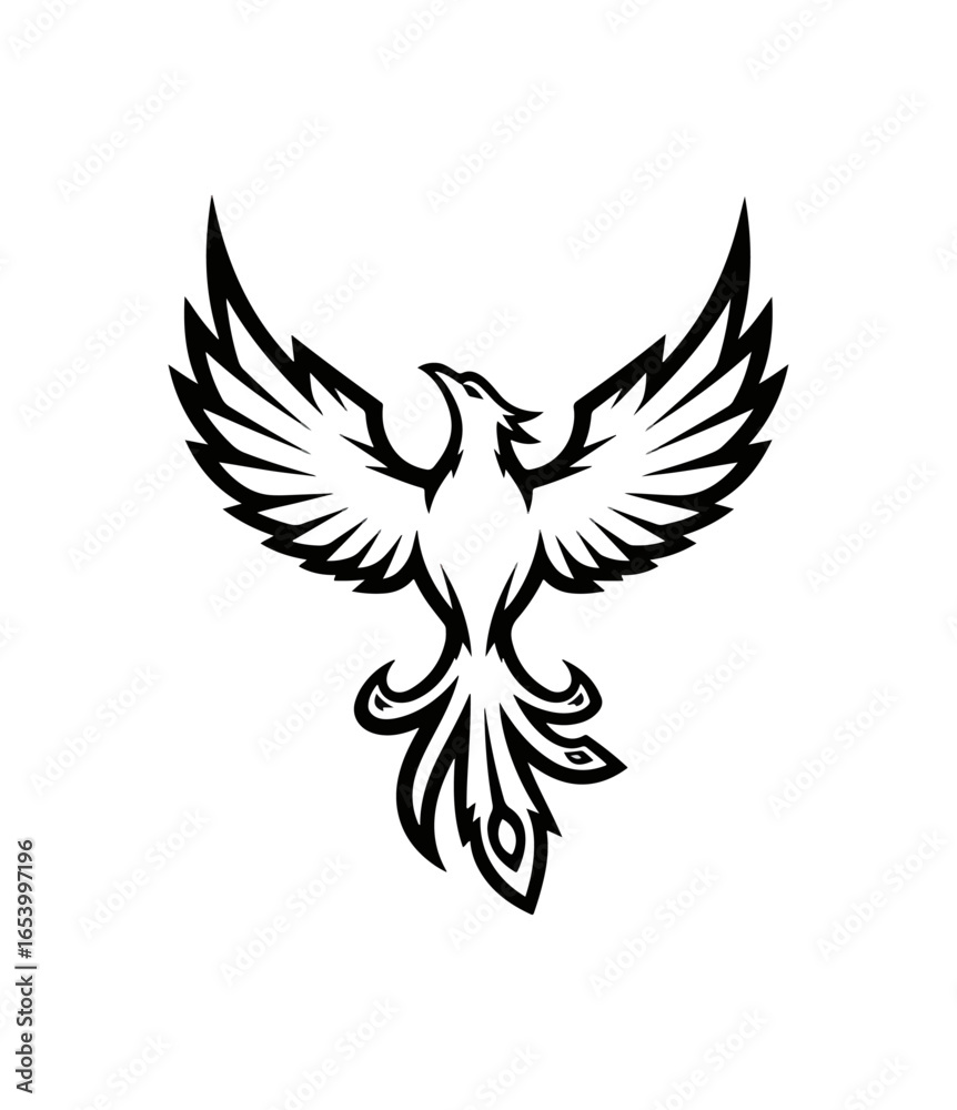 Obraz premium Majestic phoenix silhouette design