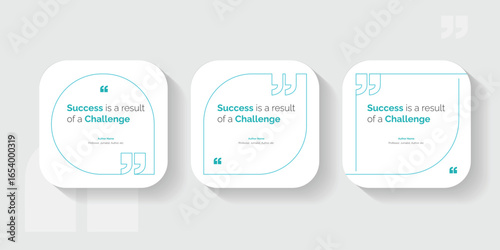 Set Bubble testimonial banner, quote, infographic. Social media post template designs for quotes. Empty speech bubbles, quote bubbles and text box