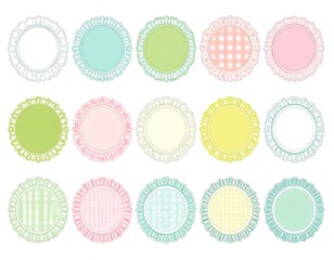 Pastel circular frames