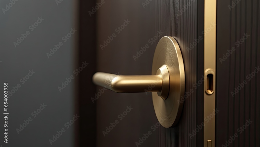 Obraz premium Close-up of a modern door handle.