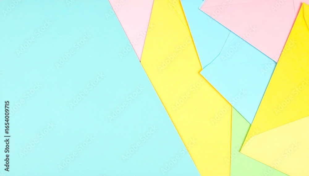 Obraz premium Pastel colored envelopes