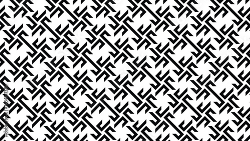 Seamless black and white geometric abstract pattern background design
